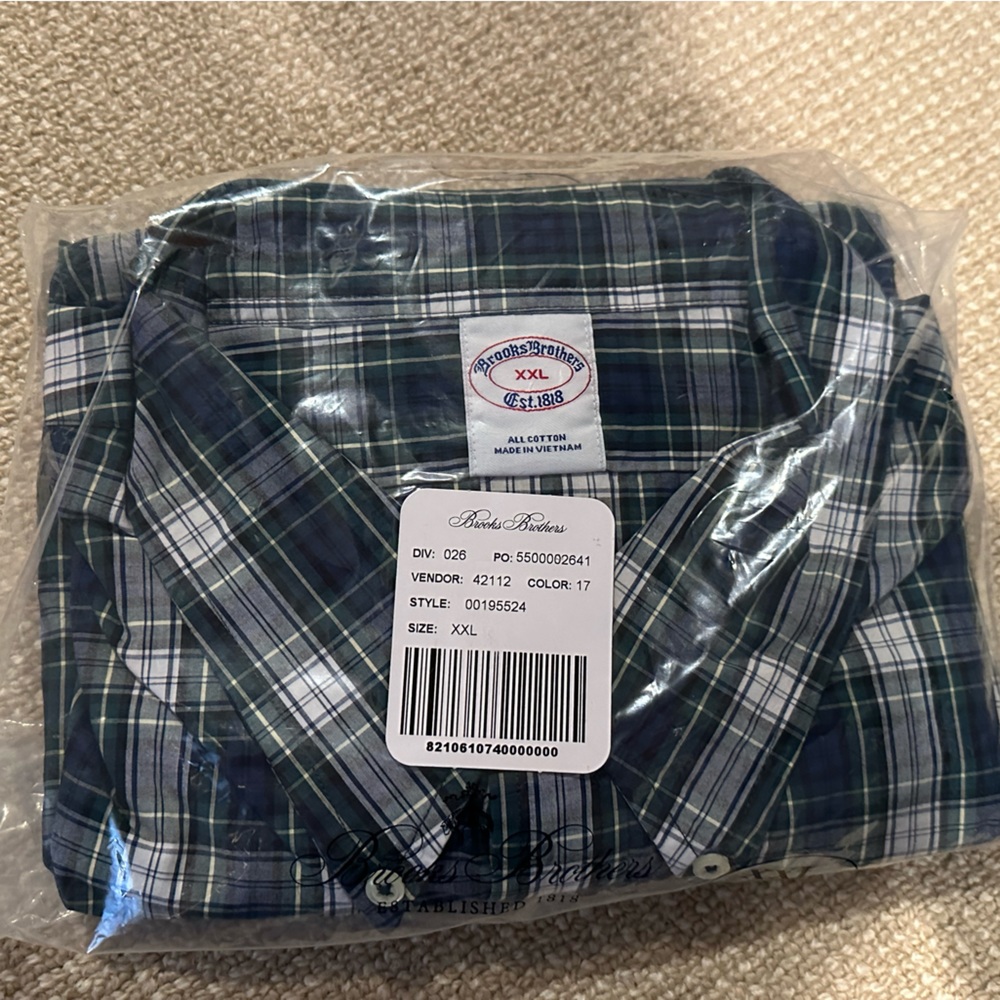 Brooks Brothers Tartan Plaid Friday Shirt size XXL - Picture 3 of 5